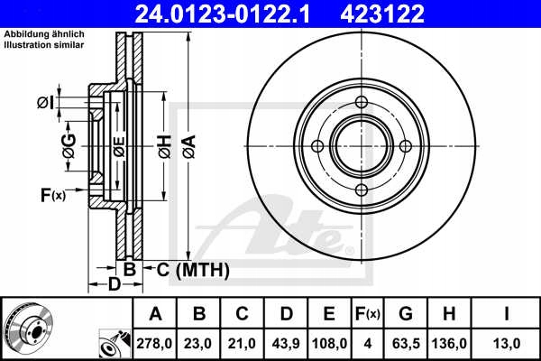 фото №3, Тормозные диски тормозные колодки перед ate ford b-max