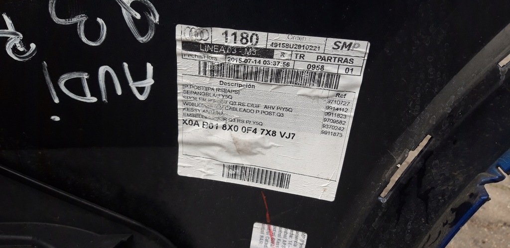 фото №11, Бампер задний niebieski audi q3 rs