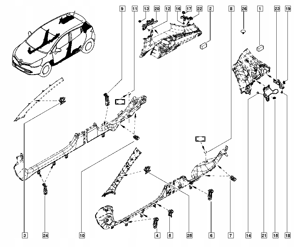 фото №3, Клипса порог renault clio iii iv 8200350574 oe!