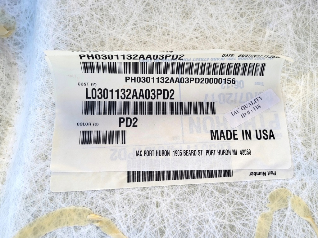 фото №8, Потолок chrysler pacifica ii 2017r 3.6b pxr