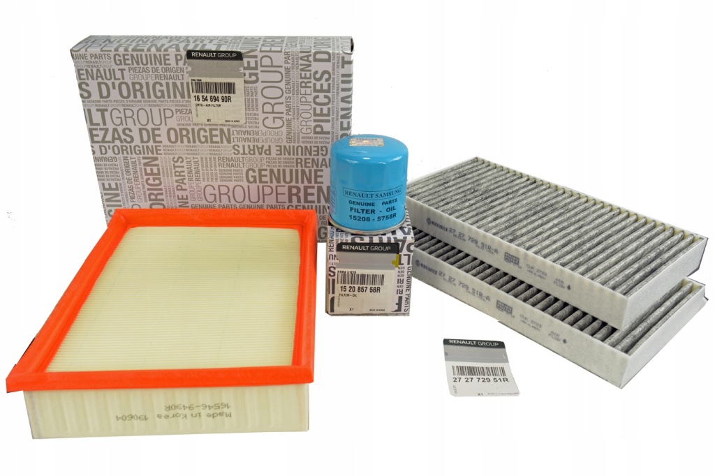 фото №1, Фільтри комплект набір фільтрів renault laguna iii 2.0 16v m4r оригінал