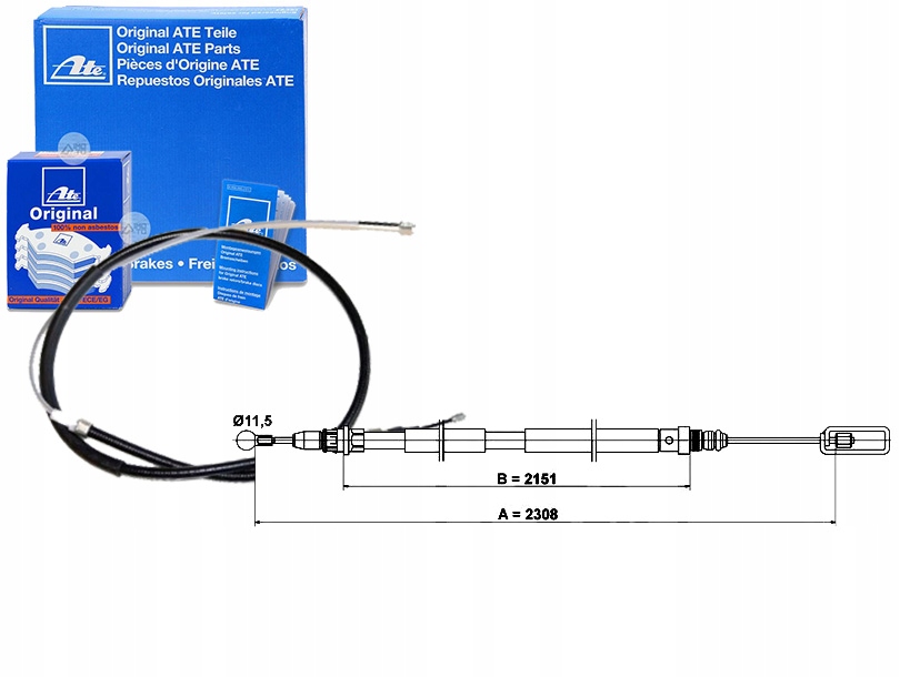 фото №1, Трос тормоза ручного citroen c8 peugeot 807 2.0-