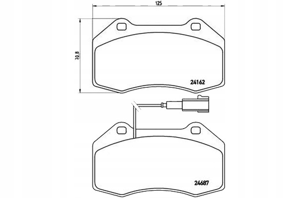 фото №1, Brembo тормозные колодки тормозные alfa romeo mito 1.4tb 08-