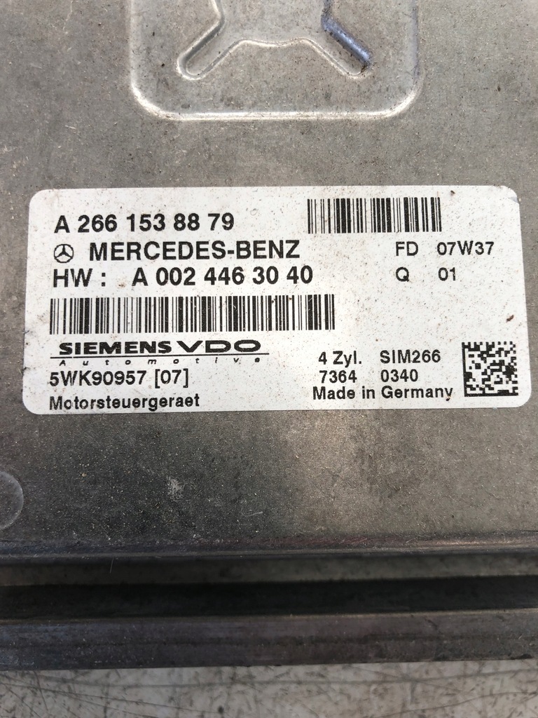 фото №5, Бортовой компьютер двигателя mercedes w169 a2661538879