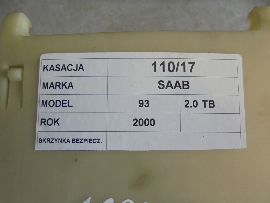фото №4, Коробка предохранителей saab 9-3 93 2,0tb