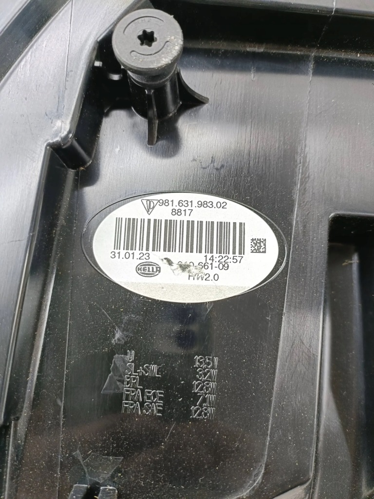 Лампа задній ліва w крила porsche boxster 981 2016 t 98163198302 Зі Шроту