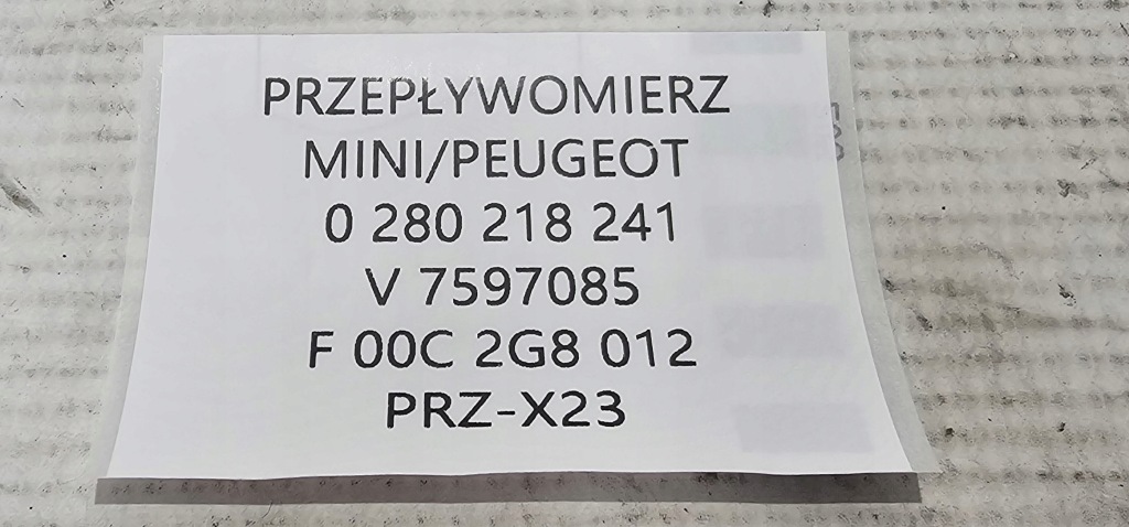 Новий оригінальний витратомір citroen / peugeot / opel / mini / ds Зі Шроту