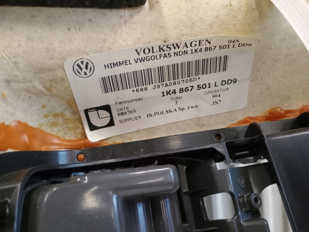 Купить Потолок потолок vw golf v hb 5d gti r32 черная 1k4867501l