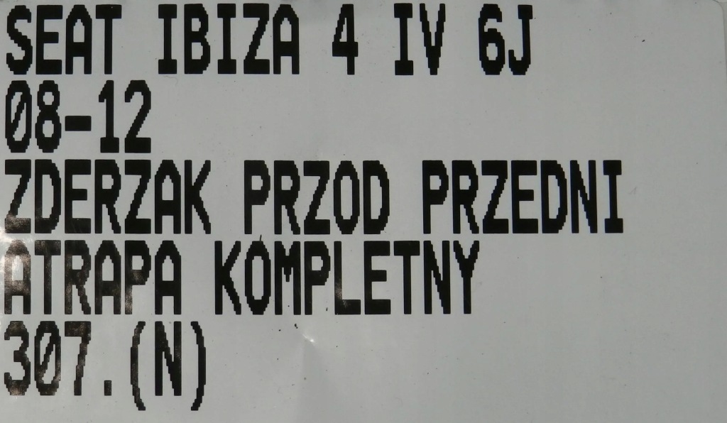 307.zderzak перед передній seat ibiza iv 4 6j 08-12 решітка  комплектний Київ