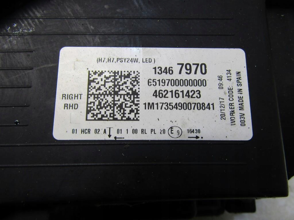 Фара передняя правая  перед led opel crossland x 13467970 Недорого