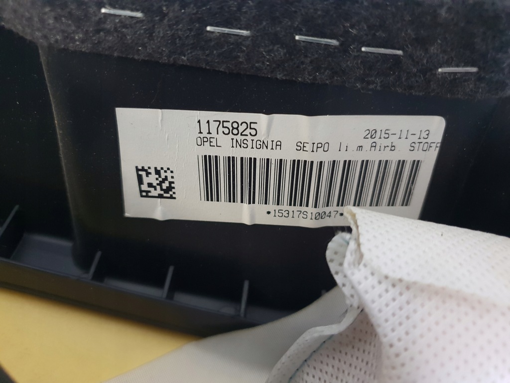 фото №6, Opel insignia a 15r подушка air bag боковая сиденье