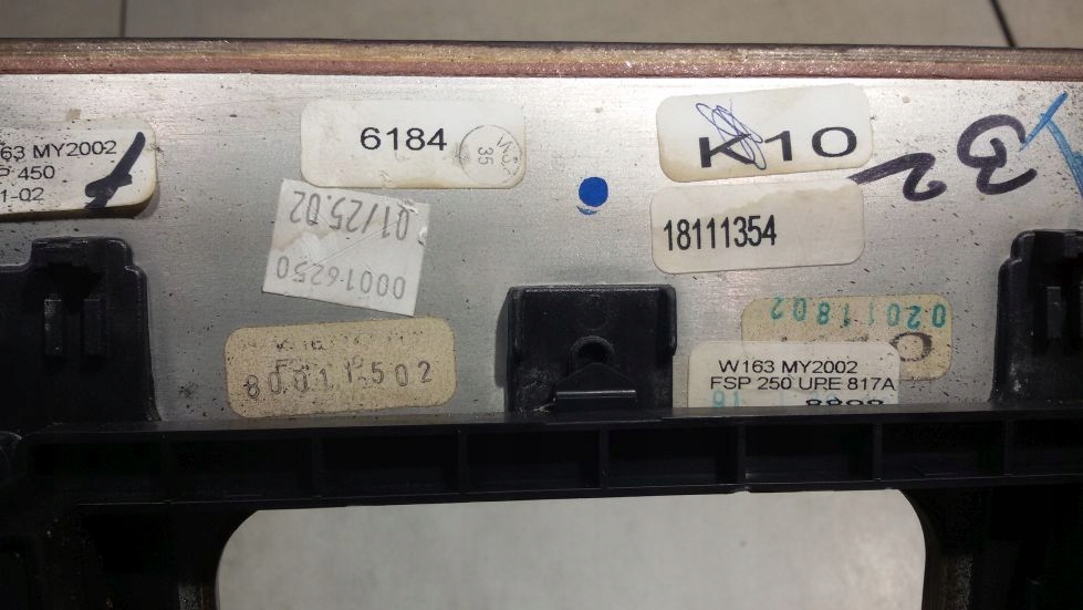 фото №12, Тунель середній панель скло дзеркало mercedes ml w163 a1638205010