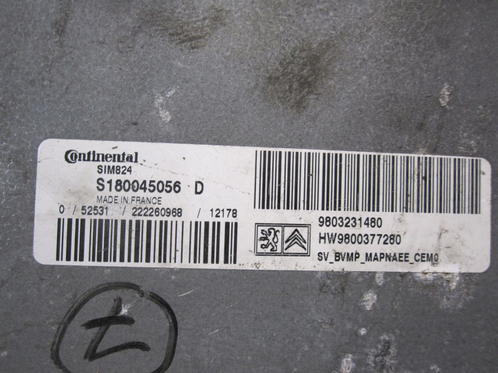 Citroen c3 2 1.4 hdi 12r блок управления коробки передач 9803231480 s180045056d с Разборки