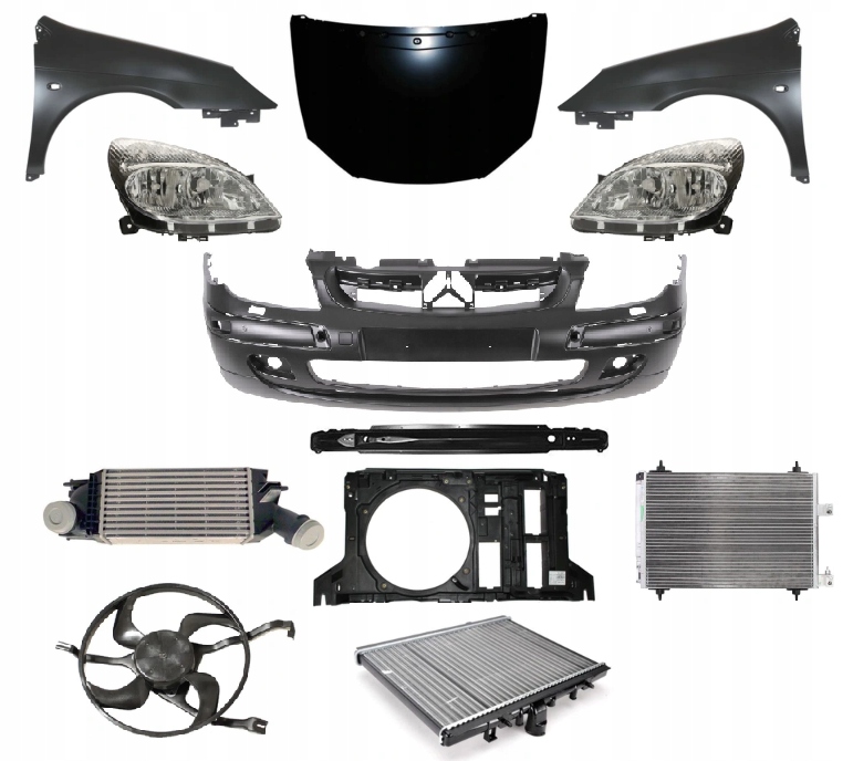 фото №1, Citroen c5 2001-2004 kompletny перед капот бампер