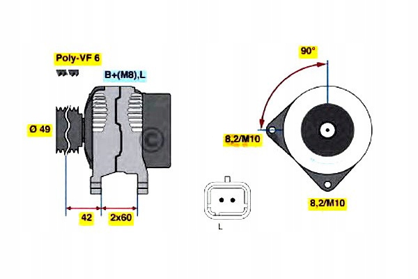 Генератор bosch mw30638577 mw31216373 2310000qa7 Цена