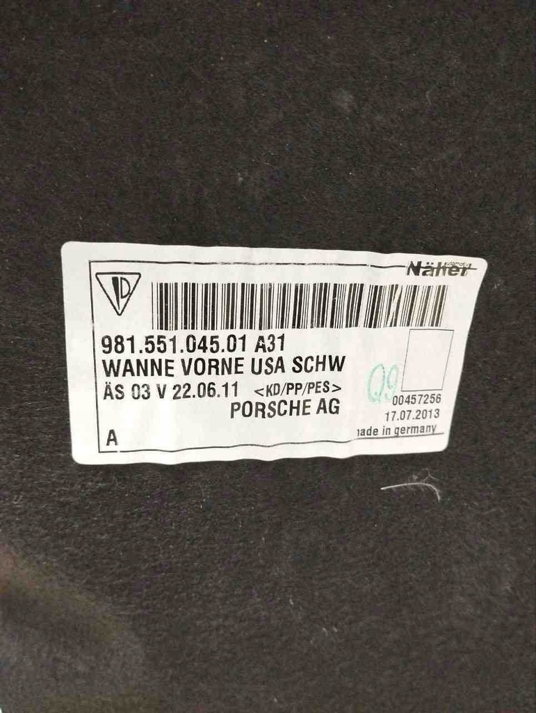 фото №7, Обшивка багажника porsche cayman 981 98155104501 бензиновий 202kw 2014