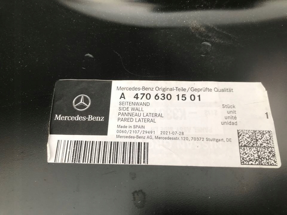 фото №10, Обшивка mercedes x-klasa w470 четверть bok кузов коробки грузовой