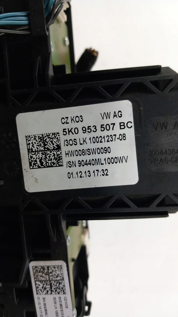 фото №3, Vw переключатель комбинированный 5k0953507bc