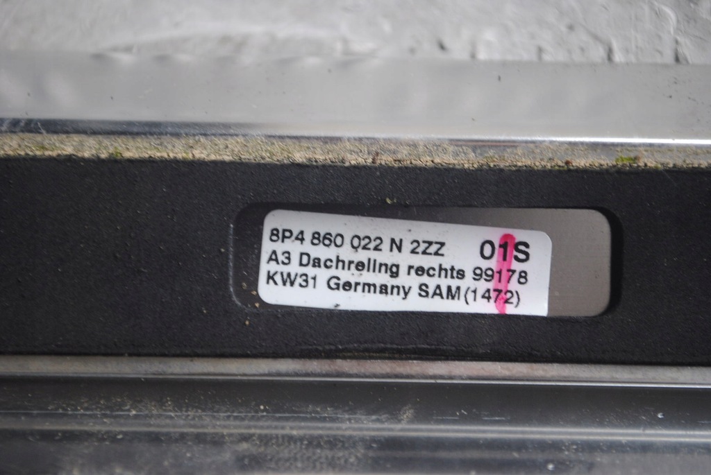 фото №8, Рейлинг рейлинги кровельные комплект 8p4860021n, 8p4860022n audi a3 8p lift