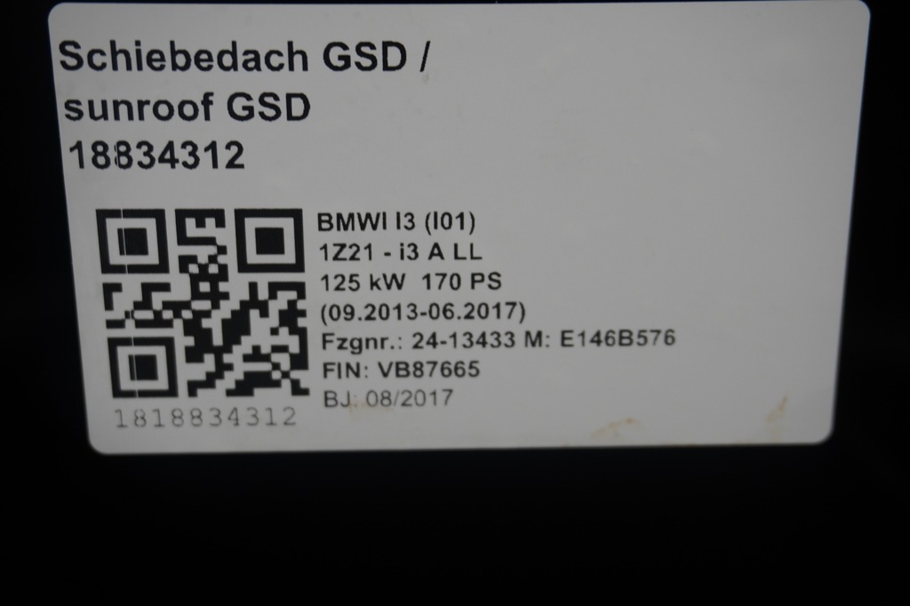 фото №9, Люк bmw i3 7361007 9193398 42km.