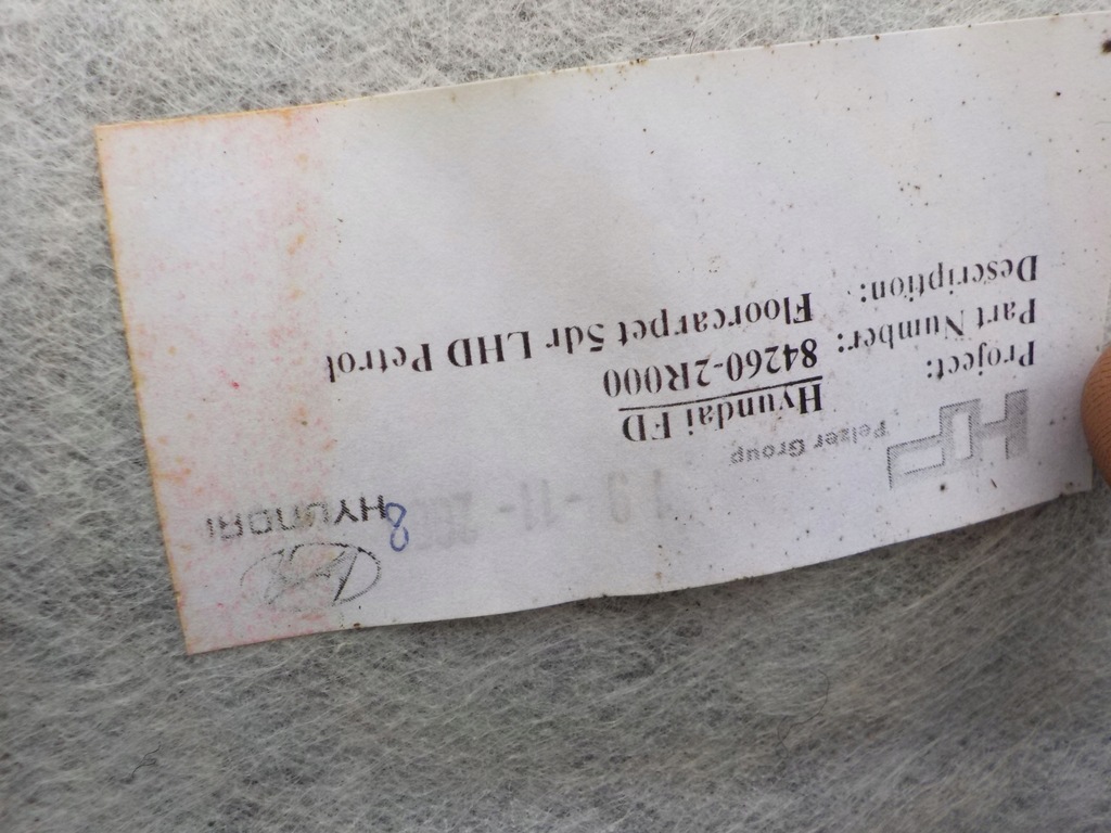 фото №9, Hyundai i30 07 коврик обивка вкладыш обшивка