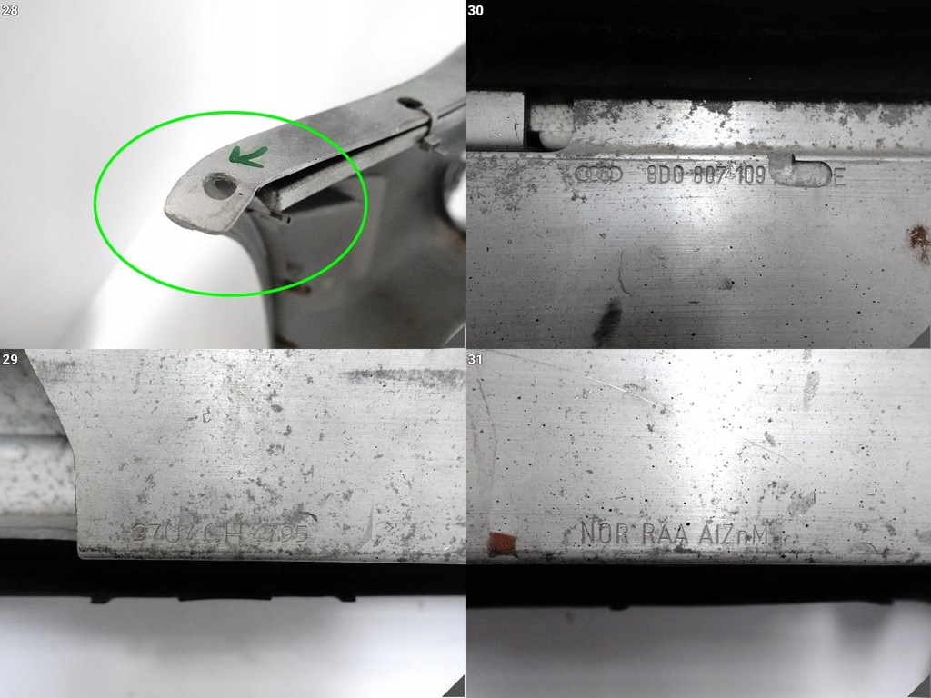 фото №14, Audi rs4 b5 8d0 2000 2001 бампер бампер перед омивачі оригінал + балка