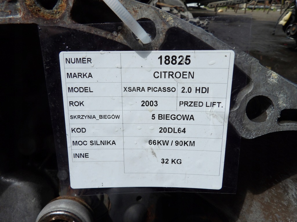 фото №6, Citroen xsara picasso 2,0 hdi 66kw 90km коробка передач передач 20dl64