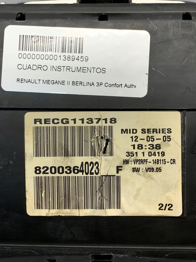 фото №5, Счетчик приборная панель 8200364023f renault