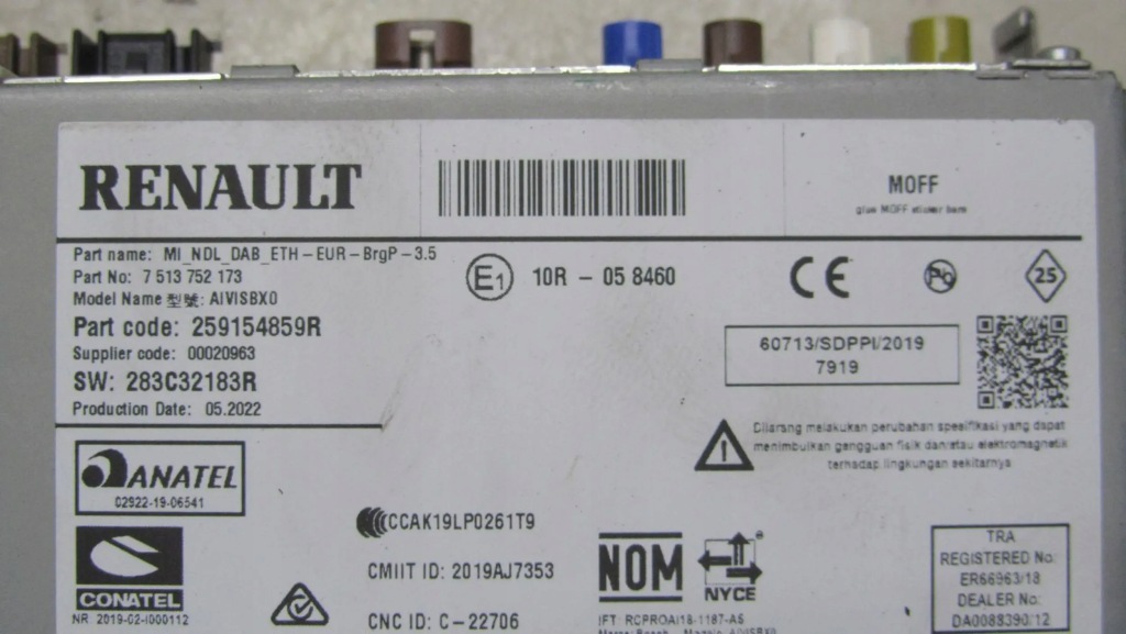 фото №3, Renault arkana радио навигация 259154859r 19-