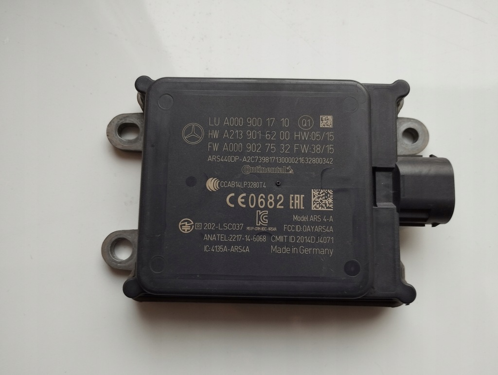 фото №1, Модуль радар датчик mercedes w213 w205 a0009001710