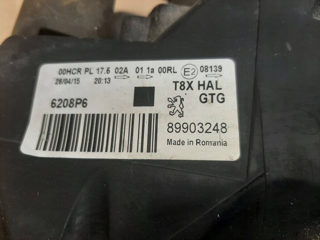 фото №10, Лампа перед передняя левая peugeot 3008 i lata 2009-2016 angielska