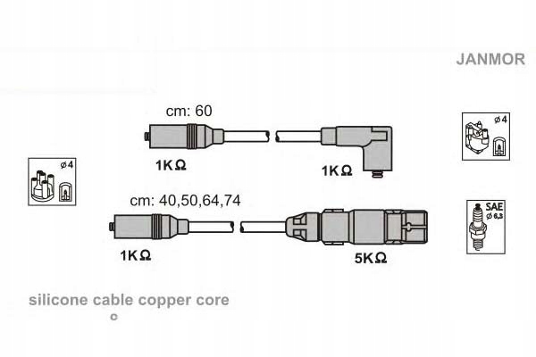 фото №2, Janmor дроти запалювання kpl. seat vw
