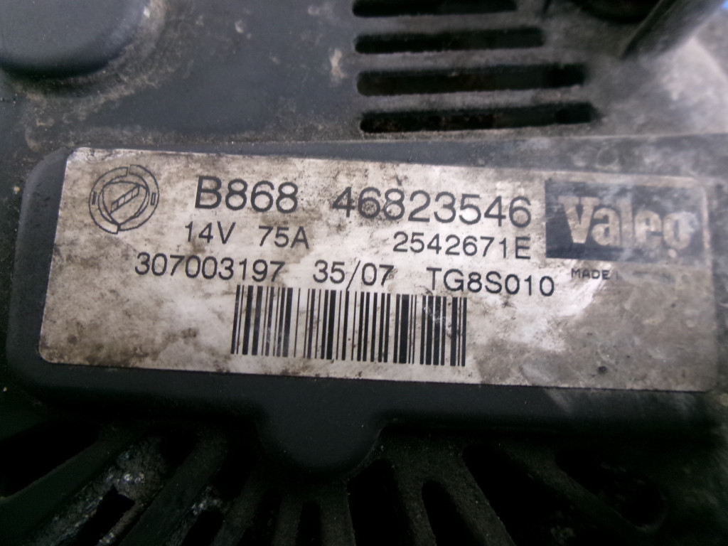 фото №5, Fiat panda ii 1.3d генератор 46823546 valeo 2542671e 75a проверенный