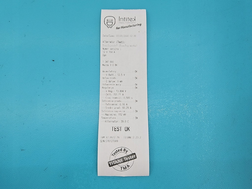 фото №8, Test генератор mazda 3 i bk 1.6 citd