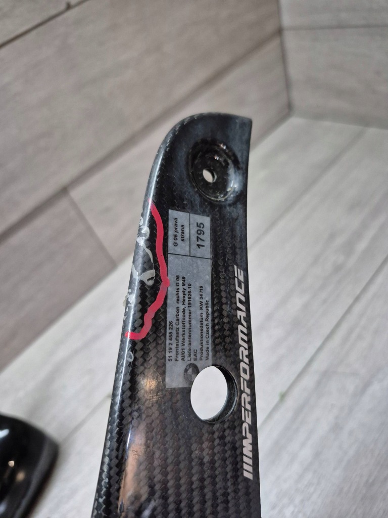 фото №6, 13271. bmw x5 g05 молдинг карбон бампер правый перед 51192455226