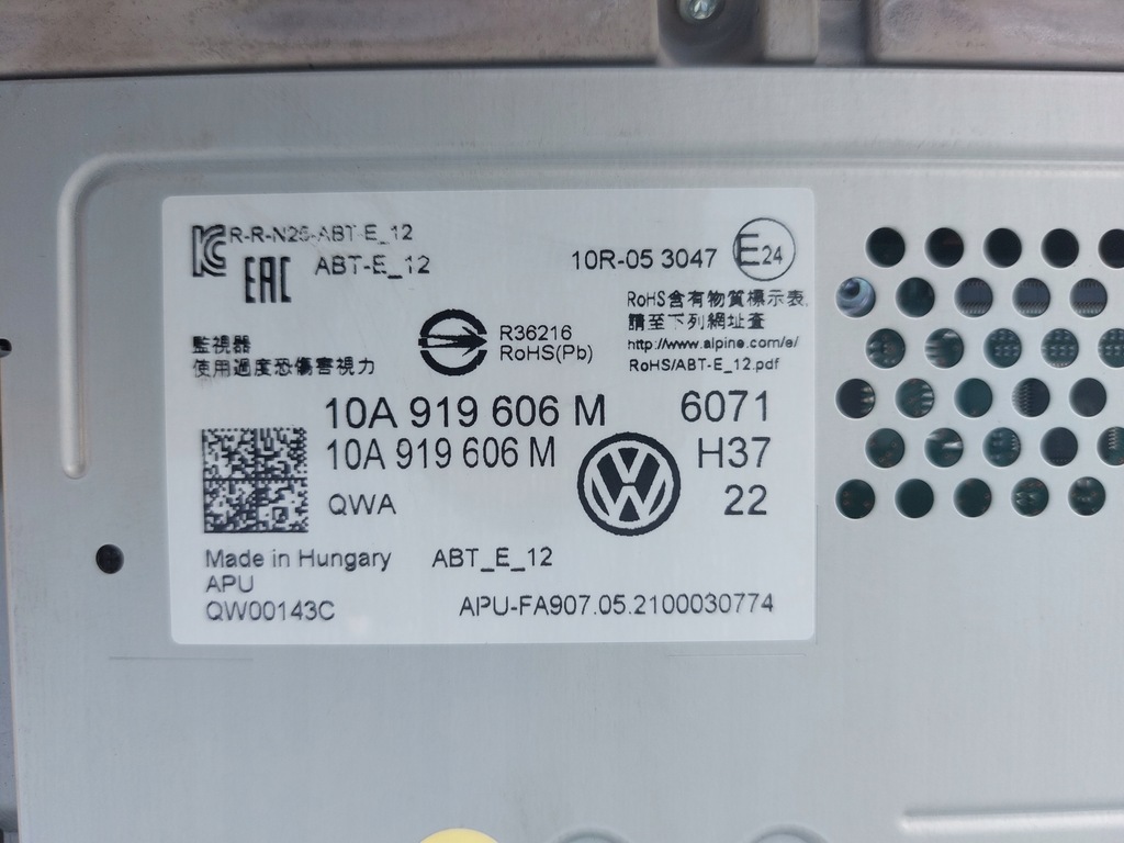 фото №12, Дисплей навігації mib3 vw id.3 id3