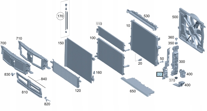 фото №8, Mercedes-benz c w206 left радіатор air повітропровід a2065050500 original