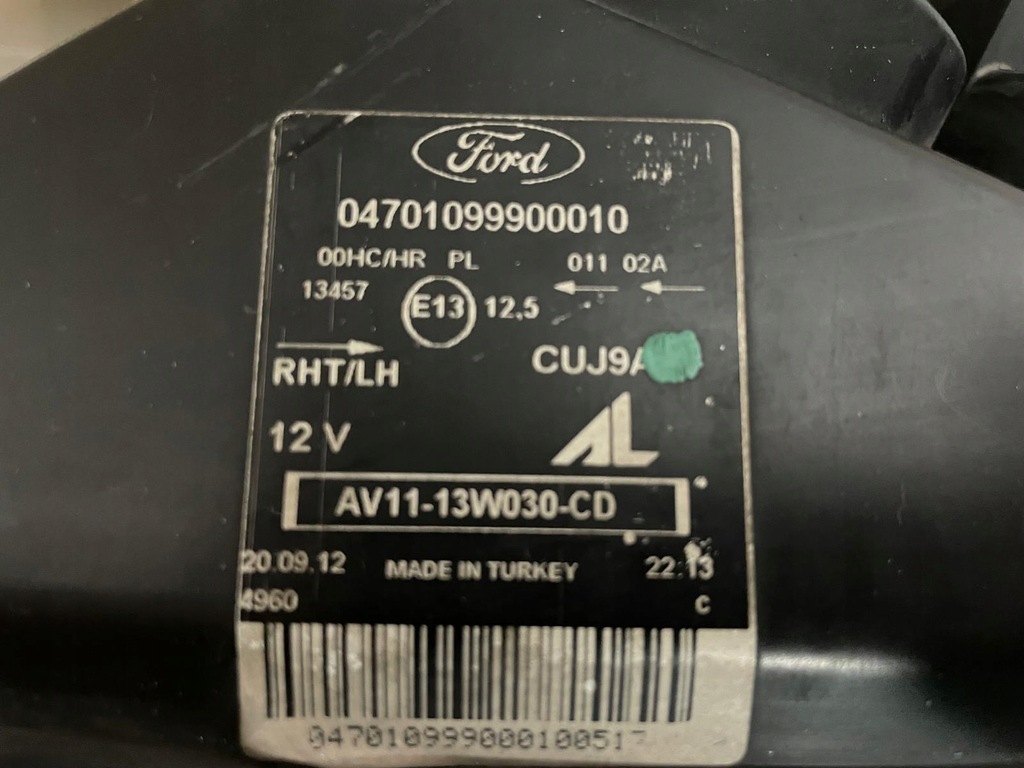 фото №13, Лампа левая передняя ford b-max линза led правый перед