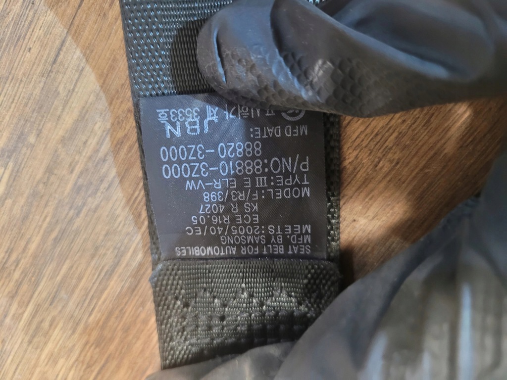 фото №7, Pas безопасности правый перед hyundai i40 14r- 88820-3z000tx