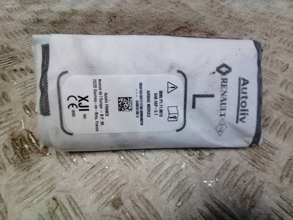 фото №1, Подушка безопасности сиденье левый подушка dacia sandero iii 985h16516r