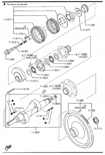 фото №2, Вкладиш ротор mazda rx-8 se fe nowe оригінальний номер