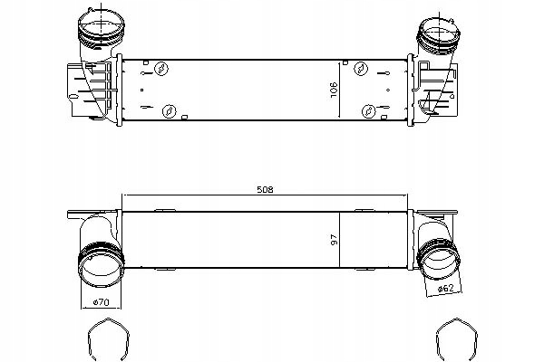 фото №11, Nissens 96480 радіатор повітря наддувний