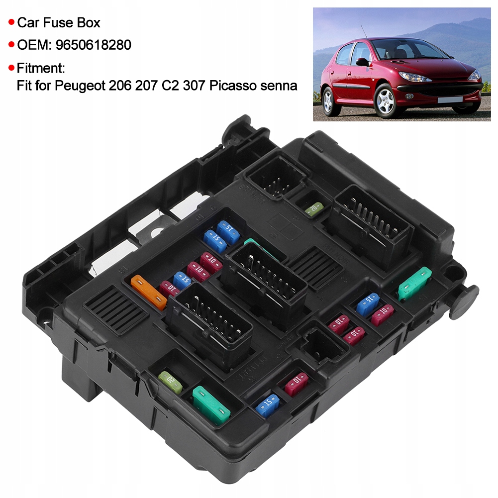 фото №7, Коробка предохранителей замена автомобиля 9650618280 pasuje do peugeot 206