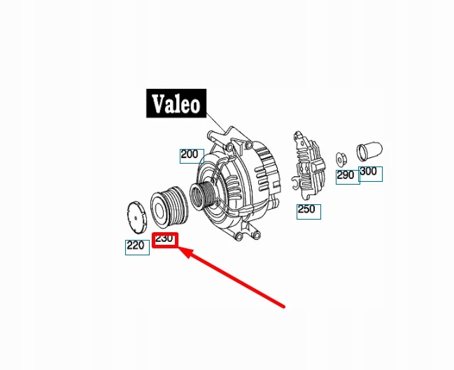 Mercedes-benz slk r171 шків генератора a2711550215 Оригінал