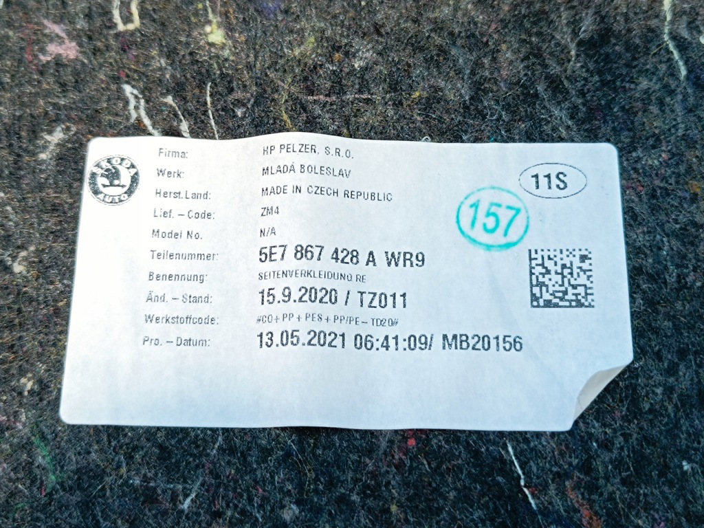 фото №13, Skoda octavia iv combi 1,5tsi 110kw 2021r обшивка багажника правый 5e7867428a