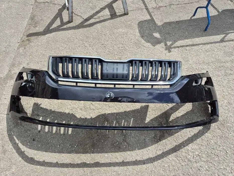 фото №1, Бампер перед + решётка радиатора skoda kodiaq