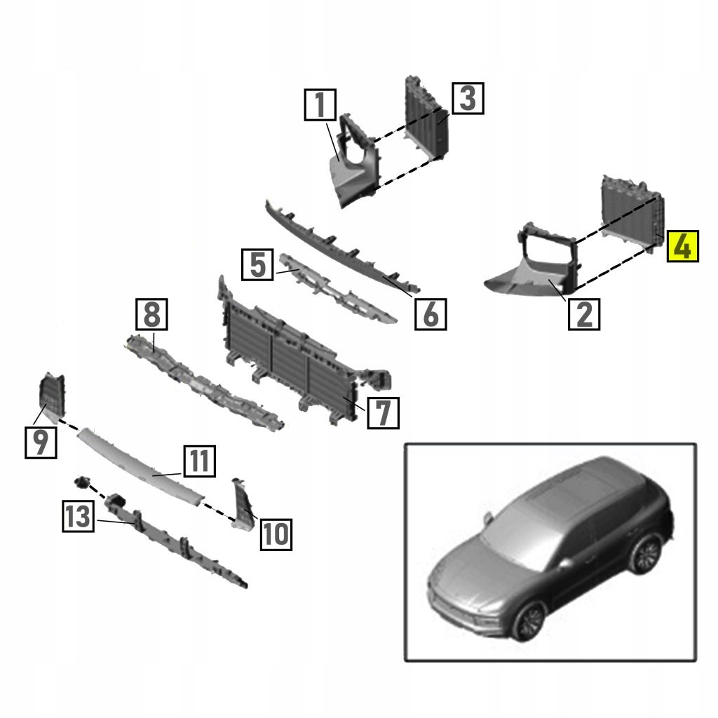 Повітропровід повітря porsche cayenne 9y ліва решітка шторка радіатора Київ