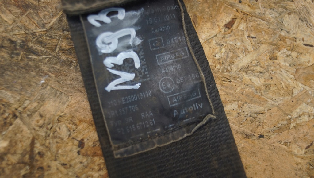 фото №6, Pas безпеки правий перед seat exeo 3r1857706