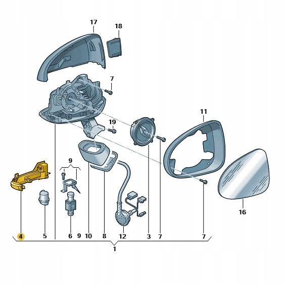 Купити Поворотник дзеркала vw touareg 2 2 7p6949101