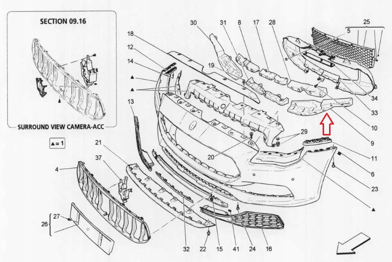 Maserati quattroporte vi 2017- абсорбер левый бампера перед оригинальный номер 670038100 Цена